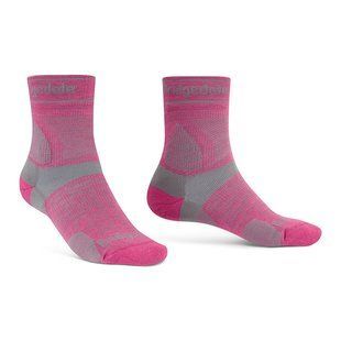 Шкарпетки Bridgedale Women's Trail Run Ultra Light Merino Sport 3/4 Crew Pink, pink, M, Для жінок, Бігові, Комбіновані, Великобританія, Великобританія