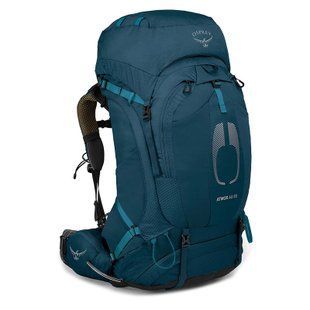 Рюкзак Osprey Atmos AG 65, Venturi Blue, Для чоловіків, Похідні рюкзаки, З клапаном, S/M, 65, 2300, Київ, Харків, Одеса, Днiпро, Запоріжжя, Львів, Кривий Ріг, Вінниця, Полтава, Чернігів, Черкаси, Суми, Хмельницький, Чернівці, Рівне