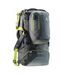 Рюкзак-сумка Deuter Transit 65, anthracite/moss, Универсальные, Сумки для путешествий, Без клапана, One size, 65, 2420, Вьетнам, Германия