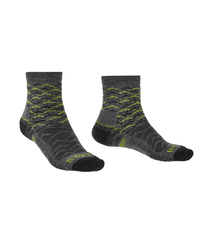 Шкарпетки Bridgedale Hike LightWeight Ankle Pattern (M. P.), GREY/LIME, S, Для чоловіків, Трекінгові, Комбіновані, Великобританія, Великобританія