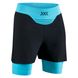 Термошорти X-Bionic Effektor 4D Women's Running Streamlite 2-in-1 Shorts, black/effektor turquoise, L, Для жінок, Шорти, Синтетична, Для активного відпочинку, Італія, Швейцарія