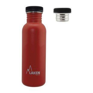 Фляга Laken Basic Steel Bottle 0.75L P/S Cap, red, Фляги, Алюміній, 0.75, Київ, Харків, Одеса, Днiпро, Запоріжжя, Львів, Кривий Ріг, Вінниця, Полтава, Чернігів, Черкаси, Суми, Хмельницький, Чернівці, Рівне