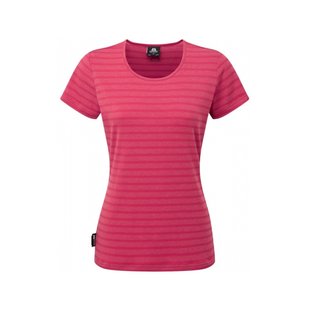 Футболка Mountain Equipment Groundup Wmns Stripe Tee, Poppy stripe, Для жінок, 10, Футболки, Китай, Великобритания