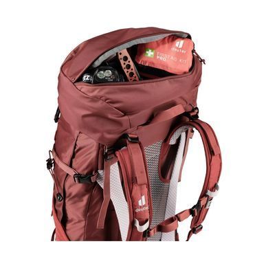 Рюкзак Deuter Futura Air Trek 45+10 SL, redwood-lava, Для жінок, Похідні рюкзаки, З клапаном, One size, 45, 2000, В'єтнам, Німеччина, Київ, Харків, Одеса, Днiпро, Запоріжжя, Львів, Кривий Ріг, Вінниця, Полтава, Чернігів, Черкаси, Суми, Хмельницький, Чернівці, Рівне