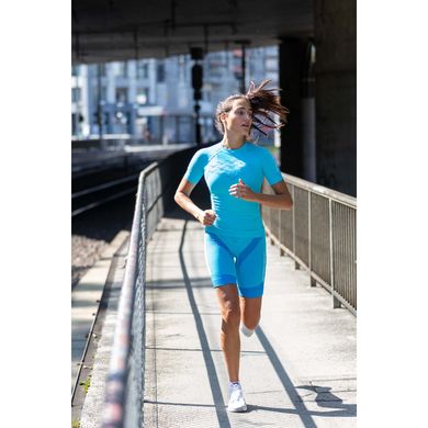 Термофутболка X-Bionic Effektor 4.0 Women's Running Short Sleeve Shirt, Turquoise/Arctic White, XS, Для жінок, Футболки, Синтетична, Для активного відпочинку, Італія, Швейцарія