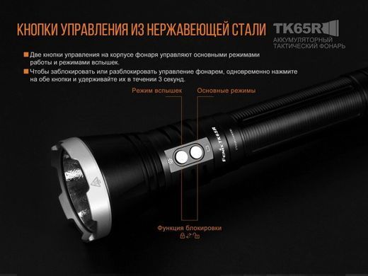 Ліхтар ручний Fenix TK65R, Черный, Ручні