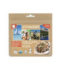 Сублімована їжа Voyager сочевиця з шинкою та овочами 125 г, brown, М'ясні