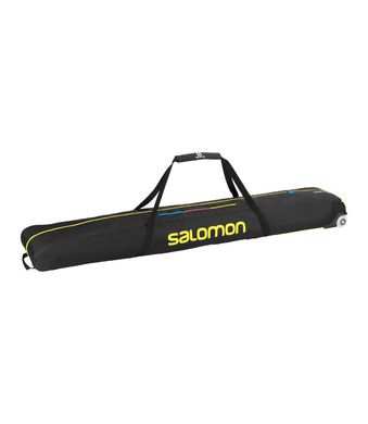 Чохол для лиж Salomon 2 Pairs 195 Wheely Ski Bag Black/Yellow, black/yellow, Чохли для лиж