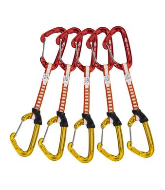 Оттяжка с карабинами Climbing Technology Fly-Weight Pro Set DY 12 cm, red/gold