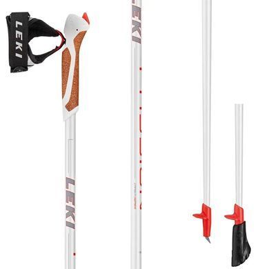 Палиці для скандинавської ходьби&lrm; Leki Passion 105cm, white, Для дорослих, Фіксовані, Карбон, Для скандинавської ходьби