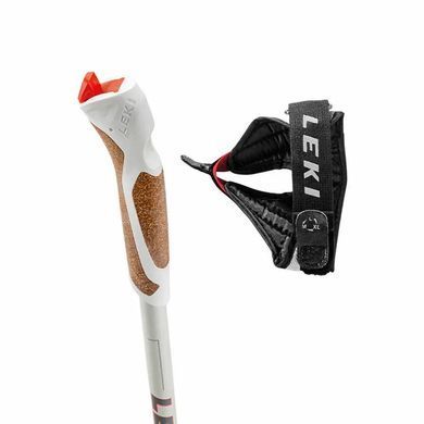 Палиці для скандинавської ходьби&lrm; Leki Passion 105cm, white, Для дорослих, Фіксовані, Карбон, Для скандинавської ходьби