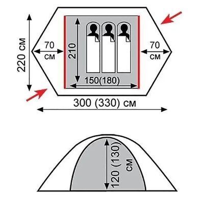 Палатка Tramp Rock 3 (v2), grey/red, Палатки, Для походов: пеших и горных, 4600, Трехместные, С тамбуром, 2, 8000, 10000, Алюминиевый сплав, Двухслойные, Киев, Харьков, Одесса, Днепр, Запорожье, Львов, Кривой Рог, Винница, Полтава, Чернигов, Черкассы, Сумы, Хмельницкий, Черновцы, Ровно