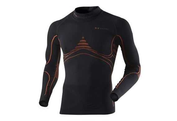 Термокофта X-Bionic Energy Accumulator Man Shirt Long Sleeves Turtle Neck, black/orange, S/M, Для мужчин, Футболки, Синтетическое, Для активного отдыха