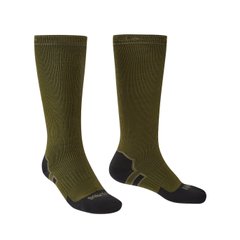 Мембранные носки Bridgedale Storm Sock H/wght Knee, olive, L, Универсальные, Трекинговые, Высокие, С мембраной, Великобритания, Великобритания