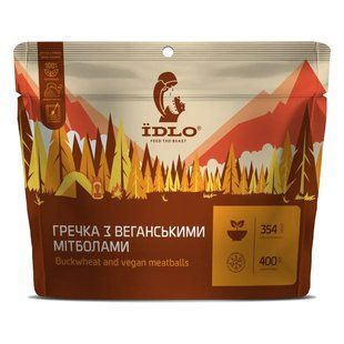 Сухий продукт-сублімат ЇDLO Гречка з веганськими мітболами 100 г, color, Вегетарианские, Украина, Украина