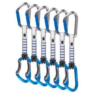 Відтяжка з карабінами Skylotec Salto NY 12 cm 6 Pack Titanium/Electric Blue, Titanium/Electric Blue
