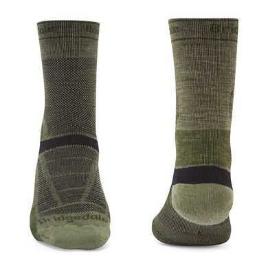 Шкарпетки Bridgedale Men's Trail Run Ultralight Zero Merino Sport Crew Green, green, L, Для чоловіків, Бігові, Комбіновані, Великобританія, Великобританія