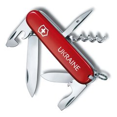 Нож складной Victorinox Spartan Ukraine 1.3603_T0140u, red, Швейцарский нож