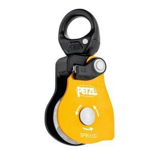 Вертлюг Petzl Spin L1D, Жёлтый, Блок с вертлюгом, Одинарный, Дюралюминий, Франция, Франция