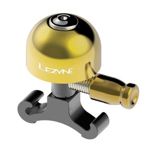 Велодзвоник Lezyne Classic Brass Bell S Y13, золотистый/черный, Велодзвіночки