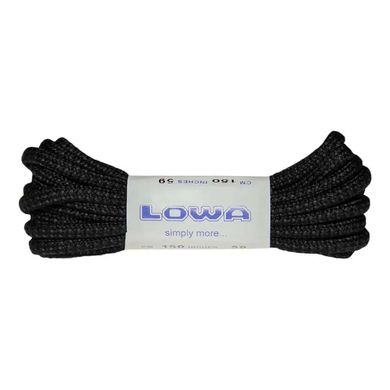 Шнурки LOWA ATC MID 150 cm, Black-black, Киев, Харьков, Одесса, Днепр, Запорожье, Львов, Кривой Рог, Винница, Полтава, Чернигов, Черкассы, Сумы, Хмельницкий, Черновцы, Ровно