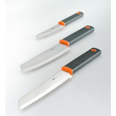 Комплект ножів GSI Outdoors Santoku Knife Set, silver, Столові прибори, Нержавіюча сталь, США, США, Київ, Харків, Одеса, Днiпро, Запоріжжя, Львів, Кривий Ріг, Вінниця, Полтава, Чернігів, Черкаси, Суми, Хмельницький, Чернівці, Рівне