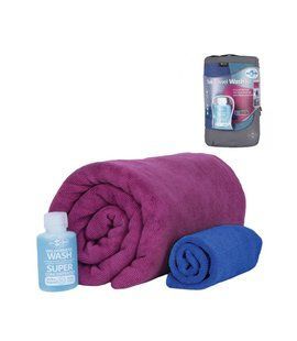 Набор полотенце + шампунь Sea To Summit Tek Towel Wash Kit, Berry, M, Австралия