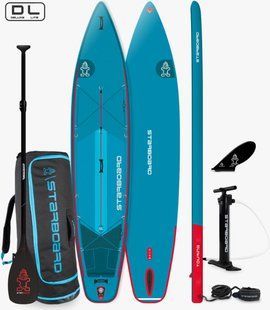 Надувная SUP доска Starboard Touring&nbsp;L&nbsp;14'0&rdquo;&nbsp;x&nbsp;32&rdquo;&nbsp;x&nbsp;6&rdquo;&nbsp;Deluxe Lite w/Paddle, blue, Туринговые, Надувные