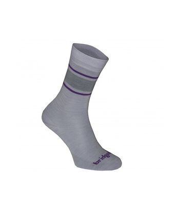 Носки Bridgedale Merino Sock/Liner Women's, Light grey/purple, S, Для женщин, Повседневные, Комбинированные, Великобритания, Великобритания