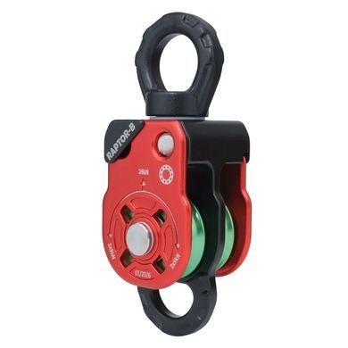 Блок-ролик с вертлюгом UpSky RAPTOR-B, black/red, Блок с вертлюгом, Двойной, Дюралюминий, Украина
