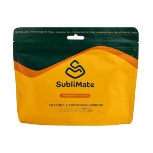Сублімована їжа SubliMate Скрембл з копченою куркою 100 г, yellow, Сніданки, 100, Україна, Україна