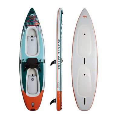 Надувний SUP-Kayak Aqua Marina Cascade Tandem 2-person 13′2′′ All-Around w/2-in-1 Paddle BT-24CATP, Teal/White, SUP, Універсальні, Київ, Харків, Одеса, Днiпро, Запоріжжя, Львів, Кривий Ріг, Вінниця, Полтава, Чернігів, Черкаси, Суми, Хмельницький, Чернівці, Рівне, Китай, Китай