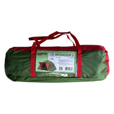 Намет Tramp Lite Wonder 3, olive/red, Намети, Для походів: піших та гірських, 4100, Тримісні, З тамбуром, 2, 4000, 10000, Фіберглас, Двошарові, Київ, Харків, Одеса, Днiпро, Запоріжжя, Львів, Кривий Ріг, Вінниця, Полтава, Чернігів, Черкаси, Суми, Хмельницький, Чернівці, Рівне