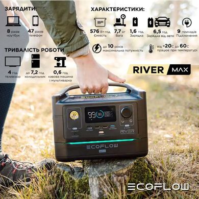 Зарядна станція EcoFlow RIVER Max, black, Накопичувачі