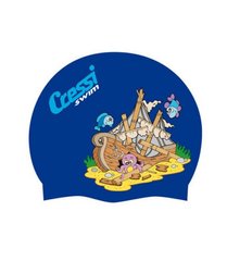 Шапочка для плавания детская Cressi Sub Silicone Cap Junior, Blue , Для дайвинга, Стандартная, One size