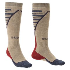 Шкарпетки Bridgedale Men's Ski MidWeight Plus, Sand/Blue, M, Для чоловіків, Гірськолижні, Комбіновані, Великобританія, Великобританія