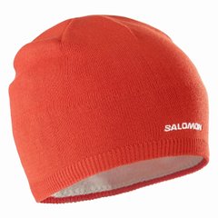 Шапка Salomon Beanie, red, One size, Унисекс, Шапки