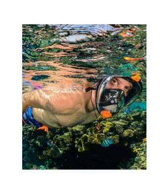 Маска Ocean Reef Aria Classic Full Face, blue, Для снорклинга, Стандартная, L/XL, Италия, Италия