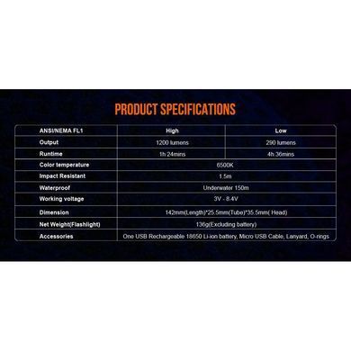Подводный фонарь OrcaTorch D530V Macro Shooting Pack Red Beam, black, Фонари