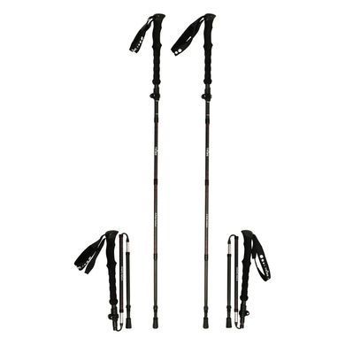 Треккинговые палки Tribe Z-Pole Carbon, black, Для взрослых, П'ятисекційні, Для трекинга