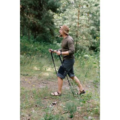 Треккинговые палки Tribe Z-Pole Carbon, black, Для взрослых, П'ятисекційні, Для трекинга