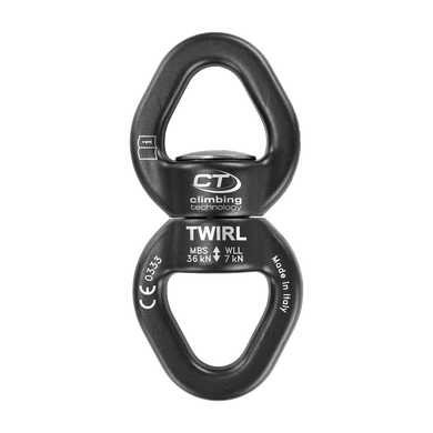 Вертлюг Climbing Technology Twirl Black, black, Вертлюг, Дюралюминий, Италия, Италия