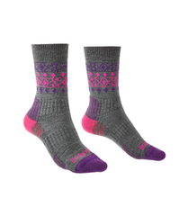 Шкарпетки Bridgedale Hike LightWeight Boot Pattern Wmn (M. P.), Grey/pink, S, Для жінок, Трекінгові, Комбіновані, Великобританія, Великобританія