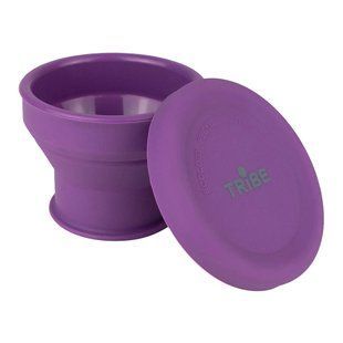 Мягкий стакан с крышкой Tribe Collapsible Shot 90мл T-FF-0030 Plum, Plum, Мягкие стаканы, Пищевой силикон, 0.9