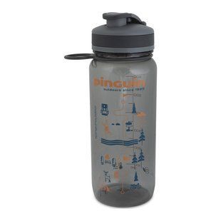 Бутылка для воды Pinguin Tritan Slim Bottle 0.65L Grey, grey, Фляги, Пищевой пластик, 0.65, Чехия, Киев, Харьков, Одесса, Днепр, Запорожье, Львов, Кривой Рог, Винница, Полтава, Чернигов, Черкассы, Сумы, Хмельницкий, Черновцы, Ровно