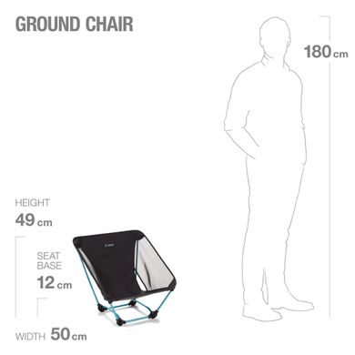Стул Helinox Ground Chair, black, Стулья для пикника, Вьетнам, Нидерланды