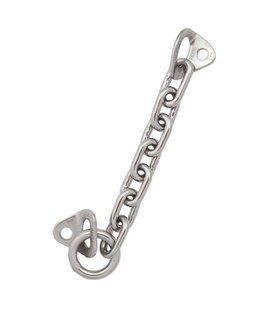 Шлямбурные уши с цепью Венто 12mm нержавеющая сталь, silver