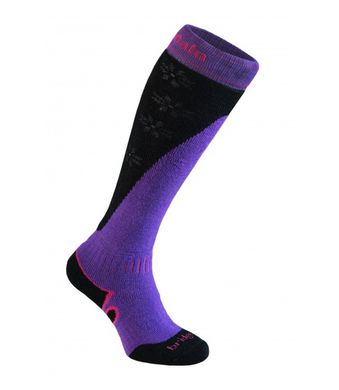 Шкарпетки Bridgedale MerinoFusion Ski Mountain Women's, Purple/Black, M, Для жінок, Гірськолижні, Комбіновані, Великобританія, Великобританія