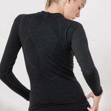 Термокофта X-Bionic Merino Women's Baselayer Long Sleeve Shirt, black/grey/magnolia, XS, Для женщин, Кофты, Комбинированное, Для активного отдыха, Италия, Швейцария