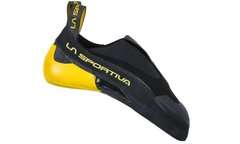 Скальные туфли Lа Sportiva Cobra, black/yellow, Согнутая, Липучки-велкро, 34.5, Скальники, Для взрослых